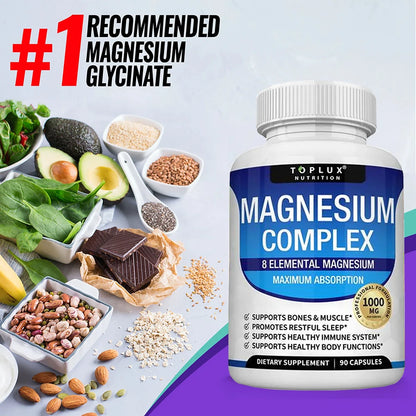 Magnesium Complex 1000mg Supplement with Glycinate, Citrate & Malate