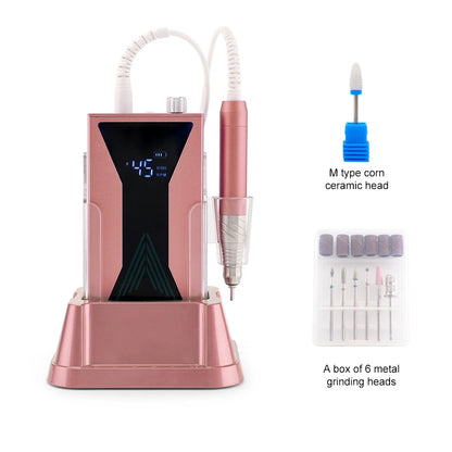 Professional 45000RPM Brushless Nail Drill Machine, Cordless 85W Portable Desktop Electric Manicure Polisher - Bond Well Supplies