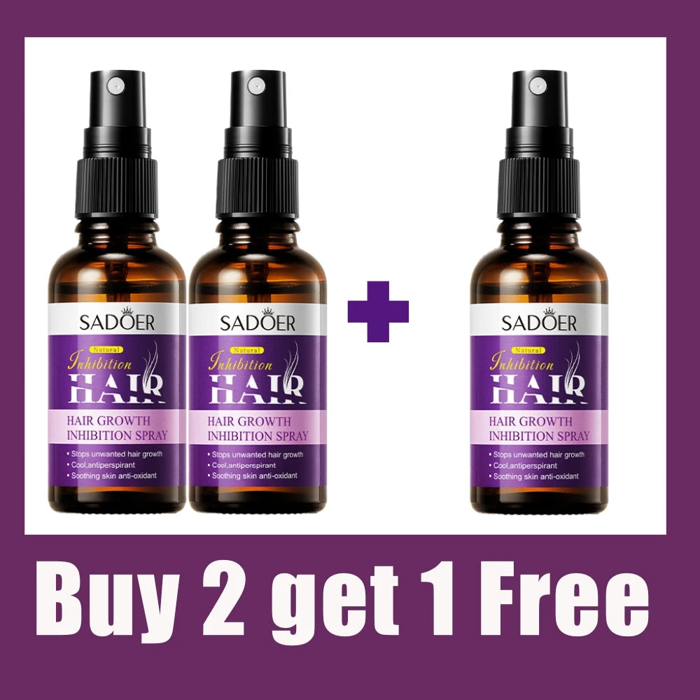 Hair Removal Spray with Growth Inhibitor, 2-Minute Fast Depilatory for Men & Women - Bond Well Supplies