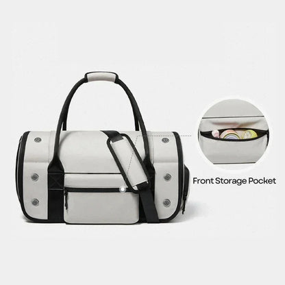 Collapsible Large-Space Pet Carrier, Breathable Oxford Fabric Bag with Multiple Air Vents