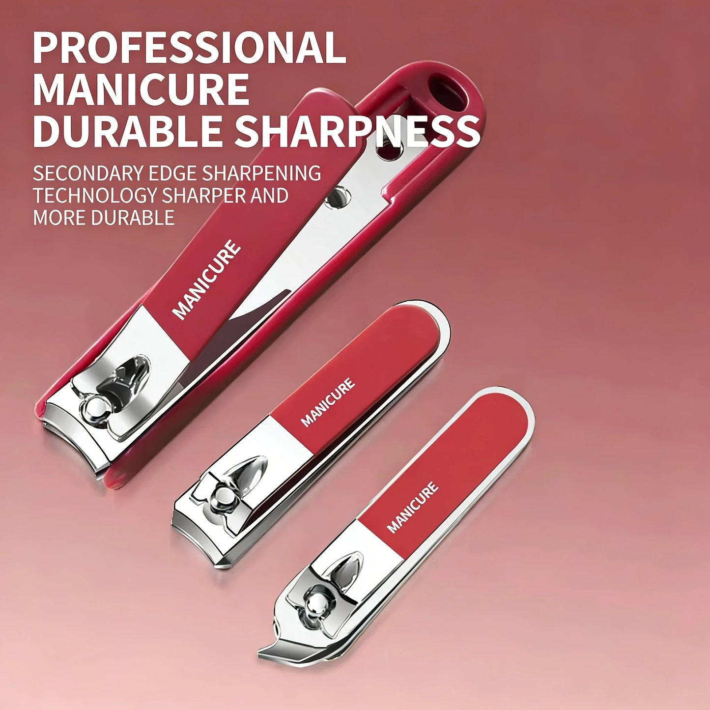 Professional Nail Grooming Kit, Stainless Steel Manicure Set with Portable Storage Box