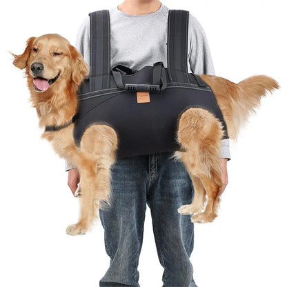 Large Dog Carrier Backpack with Full-Body Support and Handle for Elderly and Disabled Dogs