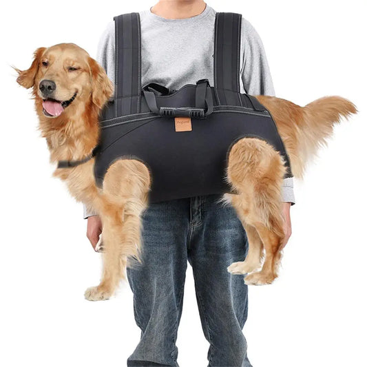 Large Dog Carrier Backpack with Full-Body Support and Handle for Elderly and Disabled Dogs