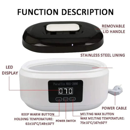 Paraffin Wax Bath Kit, 2L Wax Warmer for Hand and Foot Care Treatments