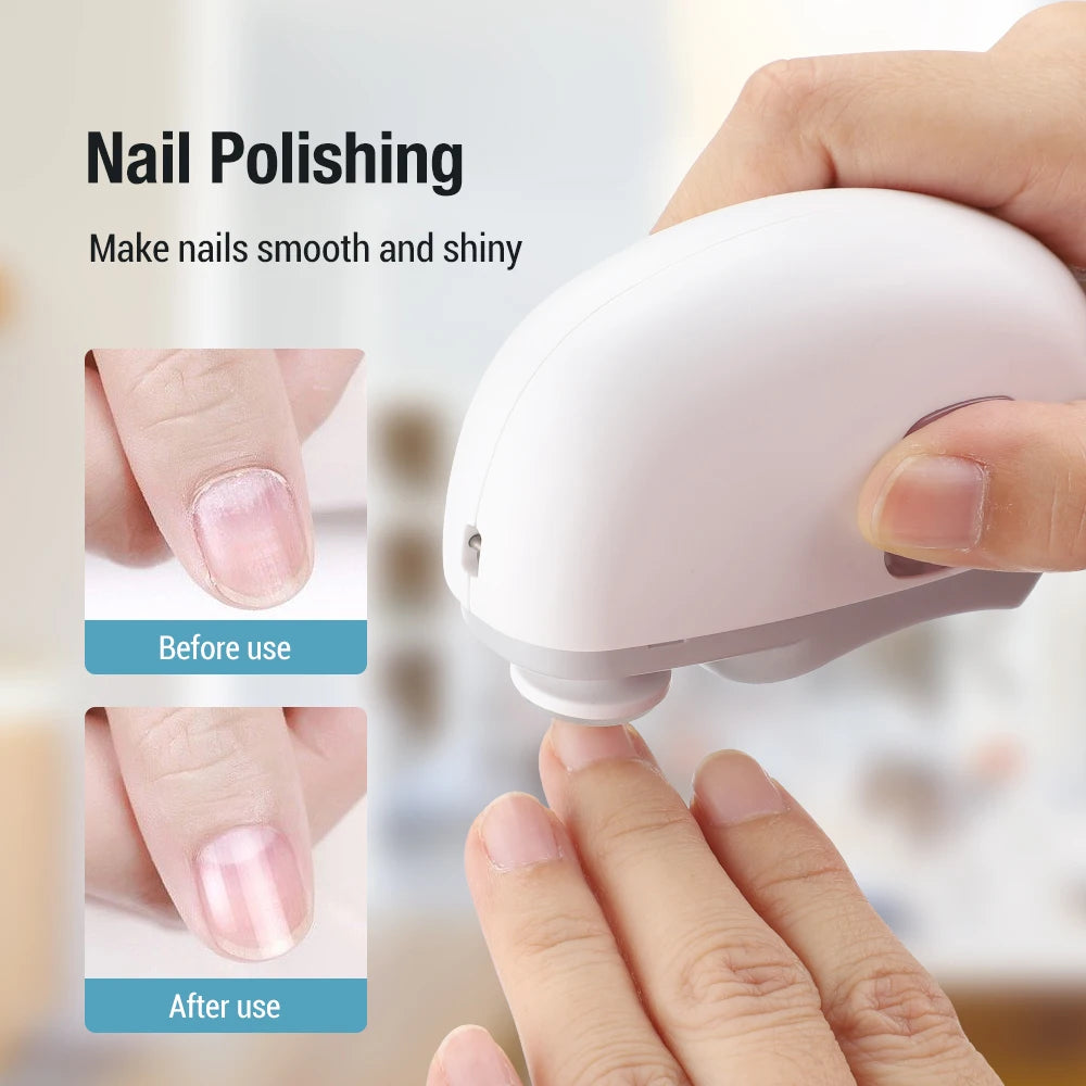 2-in-1 Electric Nail Trimmer for Baby and Adult, Anti-Splash Finger and Toe Nail Clipper