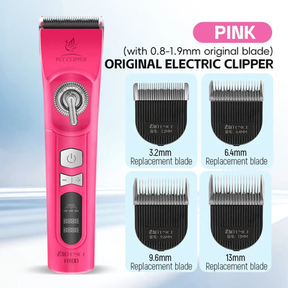 Fenice H100 Cordless Rechargeable Pet Hair Clipper, Low-Noise Dog & Cat Grooming Trimmer