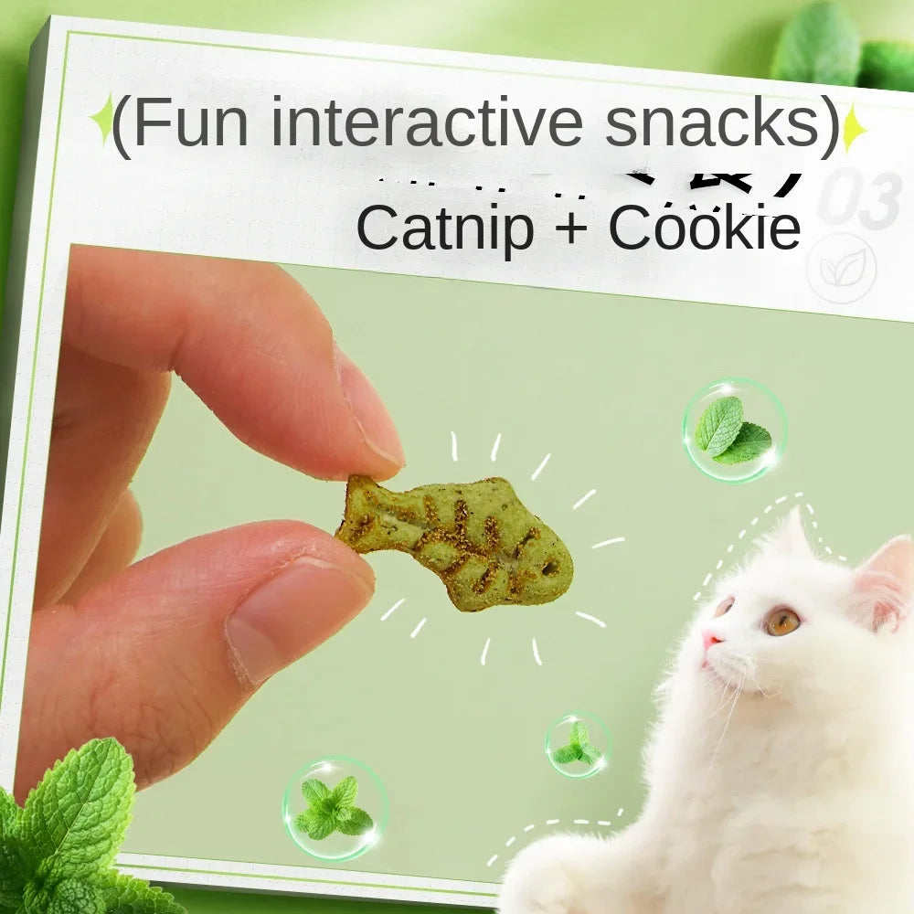 Mint Cat Biscuits, Crunchy Pet Treats for Cats, Daily Reward & Chewing Snack - Bond Well Supplies