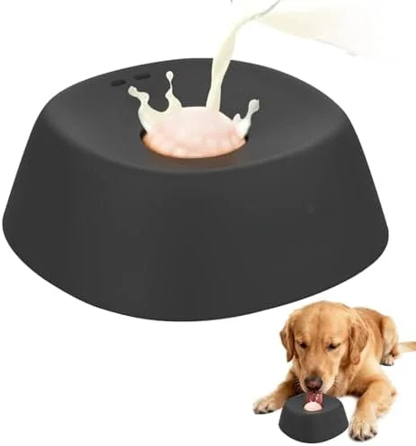 Dog Slow Feeder Lick Bowl, 3/4 Cup Non-Slip Treat Dish for Ice Cream, Yogurt & Liquid Snacks - Bond Well Supplies