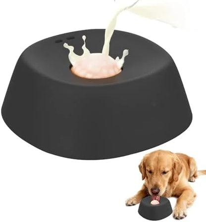 Dog Slow Feeder Lick Bowl, 3/4 Cup Non-Slip Treat Dish for Ice Cream, Yogurt & Liquid Snacks - Bond Well Supplies