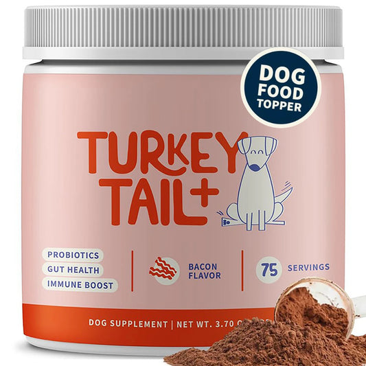 Turkey Tail Mushroom Dog Supplement, Natural Mushroom Formula for Immune & Overall Wellness Support - Bond Well Supplies