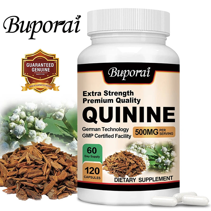 Premium Quinine Capsules for Daily Nutritional Support, Made in the USA
