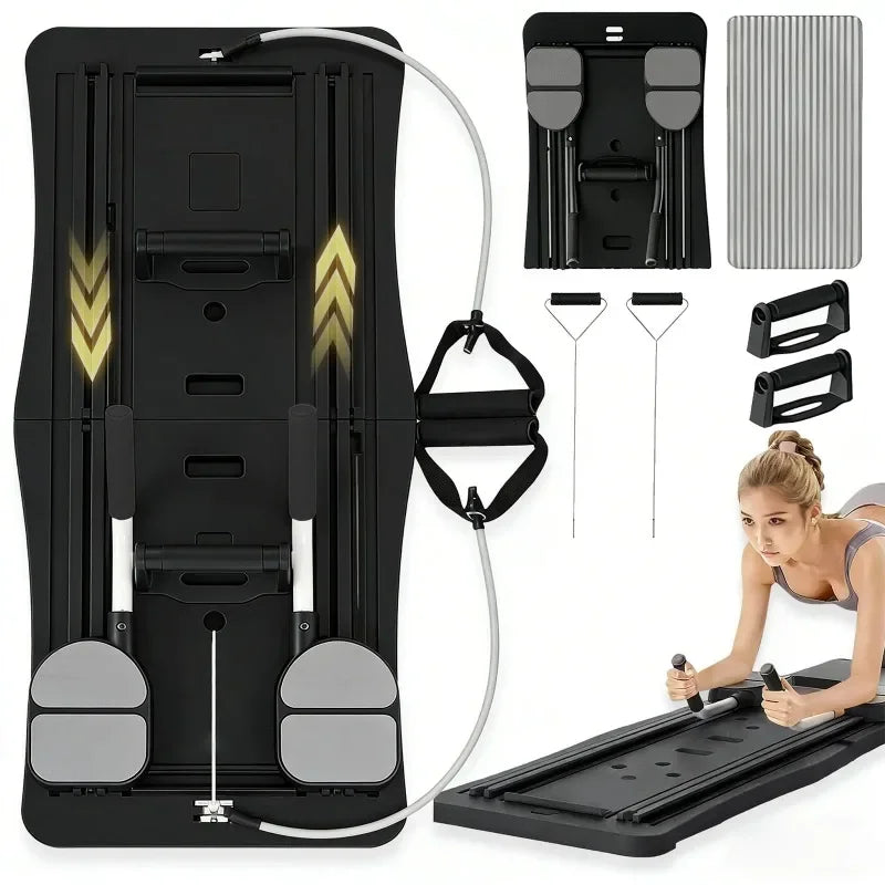 Multifunctional Pilates Exercise Board, Foldable Core & Full-Body Workout Trainer for Home Fitness