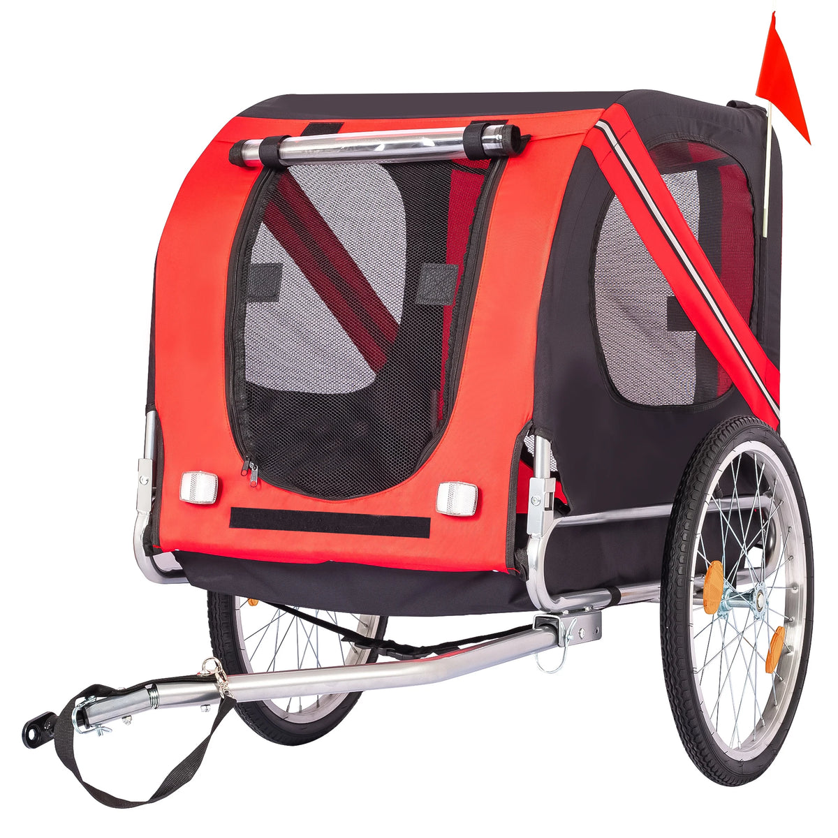 Large Dog Bike Trailer, 88 lb Capacity Foldable Pet Bicycle Carrier with Universal Coupler