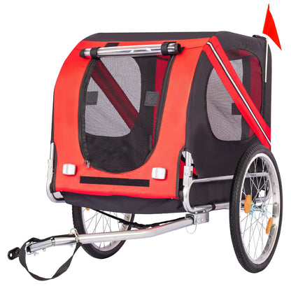 Large Dog Bike Trailer, 88 lb Capacity Foldable Pet Bicycle Carrier with Universal Coupler