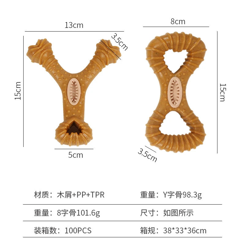 Durable Chew-Resistant Dog Toy, Treat-Dispensing Interactive Dental Toy for Teeth Cleaning & Enrichment - Bond Well Supplies