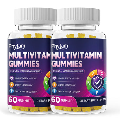 Adult Multivitamin Bear Gummies, 14-in-1 Vitamins & Minerals with Vitamin C, Zinc & B Vitamins, 60 Count - Bond Well Supplies