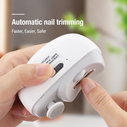 2-in-1 Electric Nail Trimmer for Baby and Adult, Anti-Splash Finger and Toe Nail Clipper