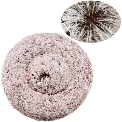 Super Soft Round Dog Bed, Warm Plush Pet House for Medium & Large Dogs, 6 Sizes