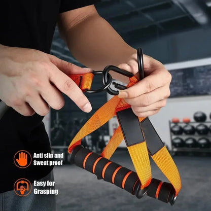 Resistance Strap with Handles, Muscle Training, Strength Building & Home Fitness Exercise Equipment