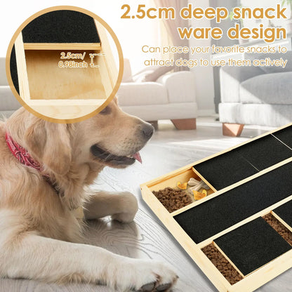 Dog Nail Scratch Pad, Non-Slip Nail File Board with Replacement Sandpaper & Built-In Treat Box for Pet Grooming - Bond Well Supplies