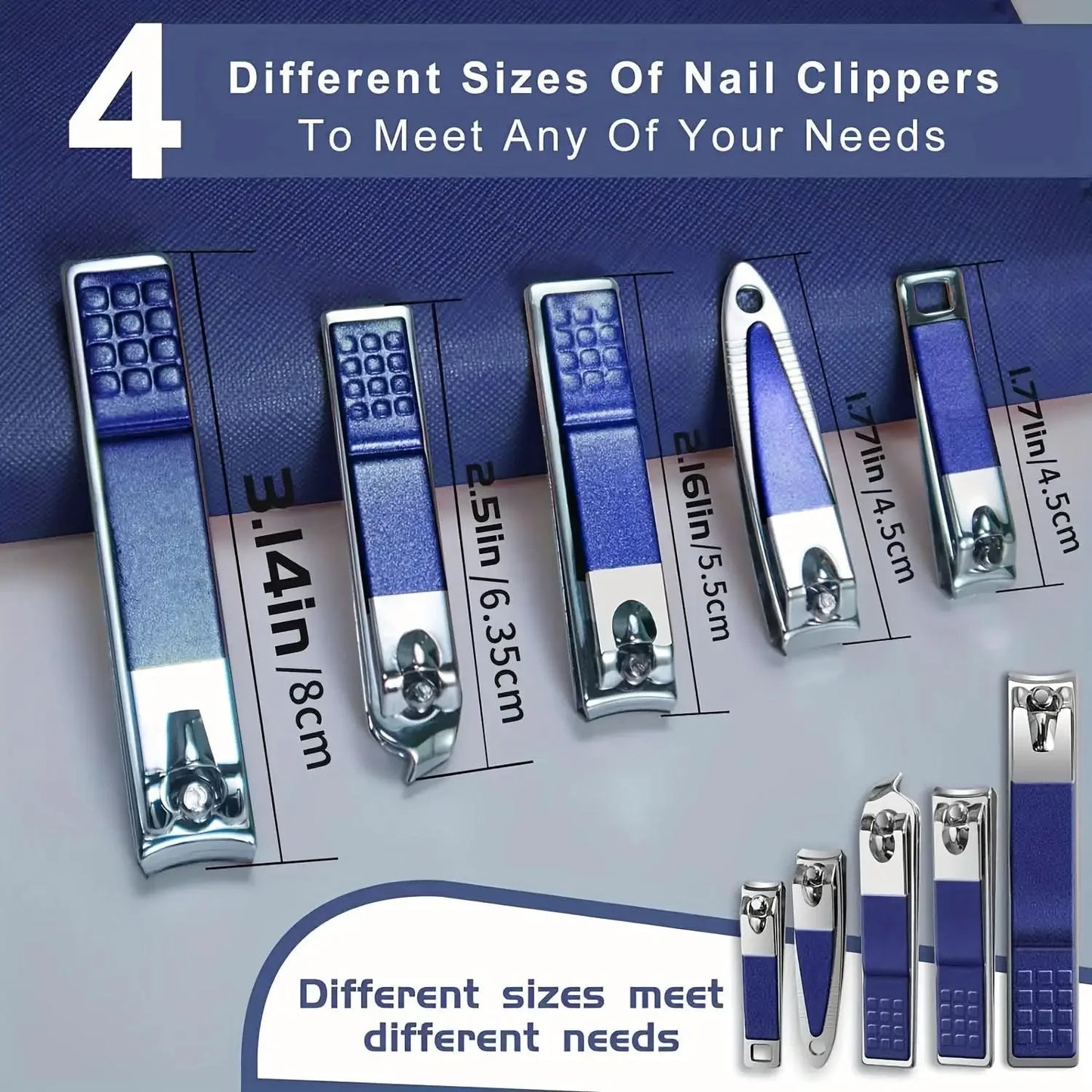30-Piece Professional Stainless Steel Manicure and Pedicure Set with Travel Case