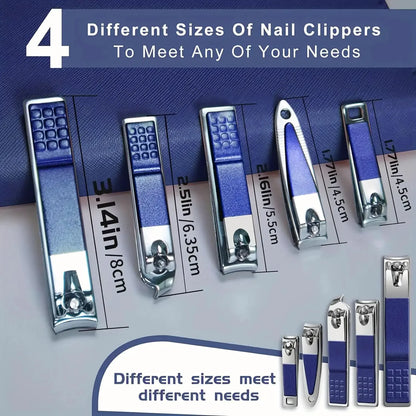 30-Piece Professional Stainless Steel Manicure and Pedicure Set with Travel Case