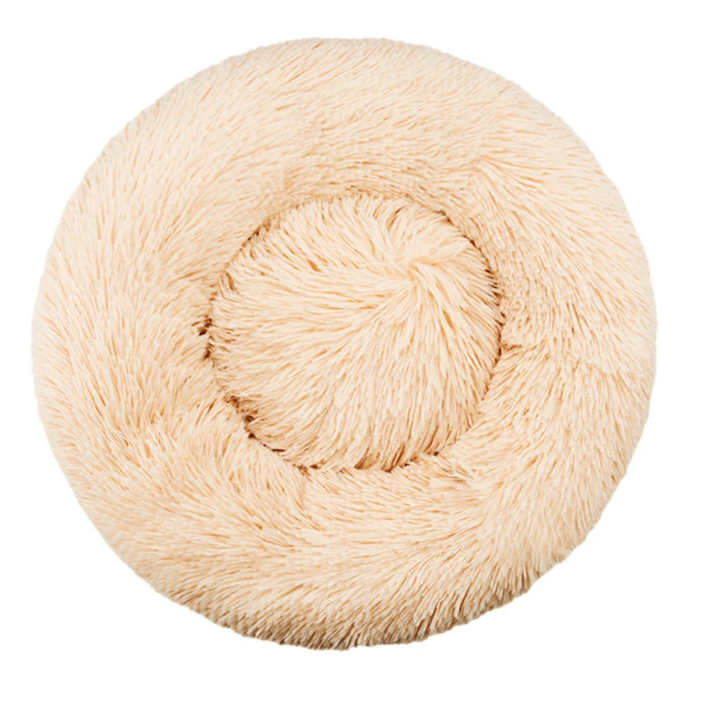 Super Soft Round Dog Bed, Warm Plush Pet House for Medium & Large Dogs, 6 Sizes
