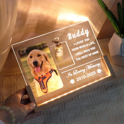 Personalized Pet Memorial Acrylic Plaque, Custom Photo Keepsake for Dogs and Cats