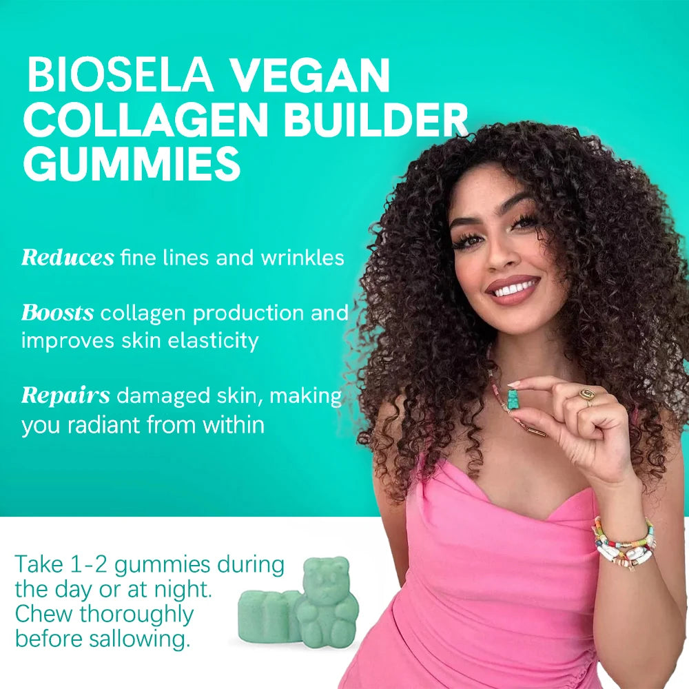 Vegan Beauty Gummies with Biotin and Collagen for Hair, Skin & Nail Support