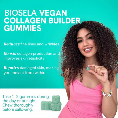 Vegan Beauty Gummies with Biotin and Collagen for Hair, Skin & Nail Support