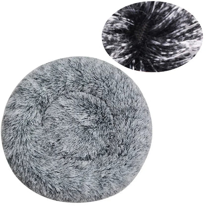 Super Soft Round Dog Bed, Warm Plush Pet House for Medium & Large Dogs, 6 Sizes