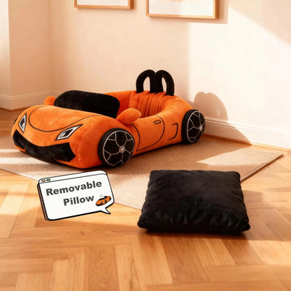 Cute Cat Bed for Kittens, Soft Cozy Small Dog Bed with Pillow, Washable Pet Mat for Puppies & Kitties