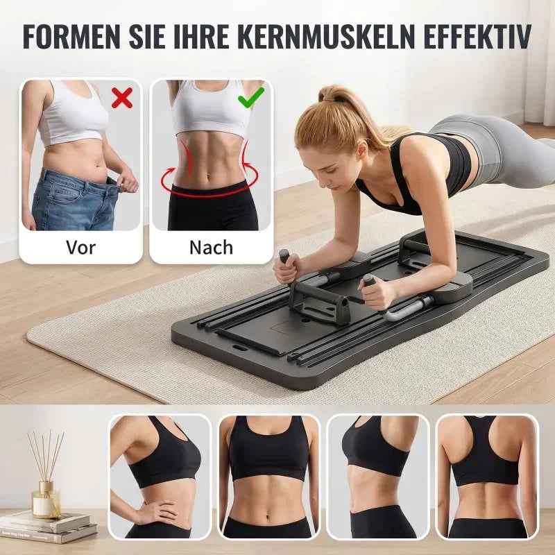 Multifunctional Pilates Exercise Board, Foldable Core & Full-Body Workout Trainer for Home Fitness
