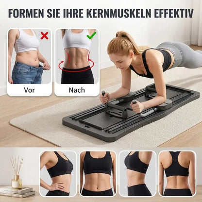 Multifunctional Pilates Exercise Board, Foldable Core & Full-Body Workout Trainer for Home Fitness