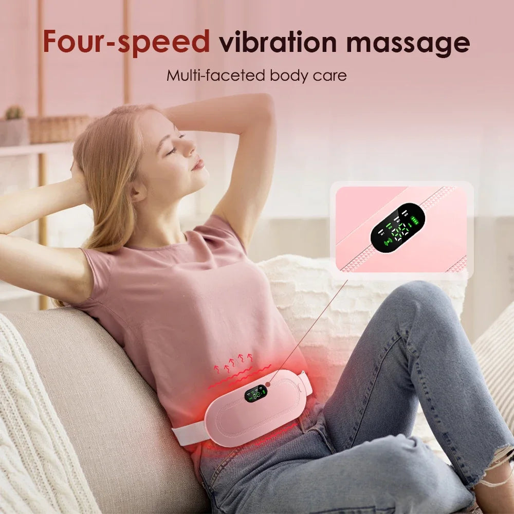 Electric Heating Waist Belt with Vibration Massage for Comfort and Relaxation