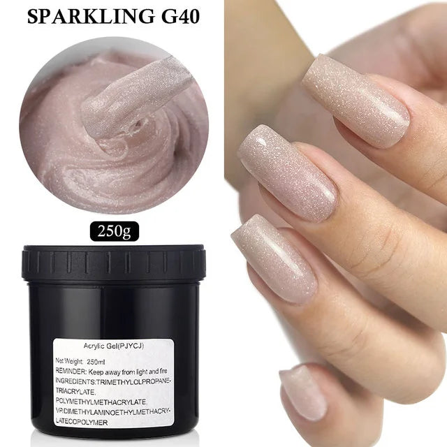 MSHARE 250g Builder Nail Gel, Hard Gel for Nail Extensions, French Nail Art and Sculpting