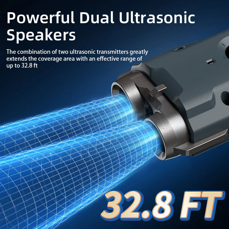 Rechargeable Ultrasonic Dog Training Device with LED Flashlight