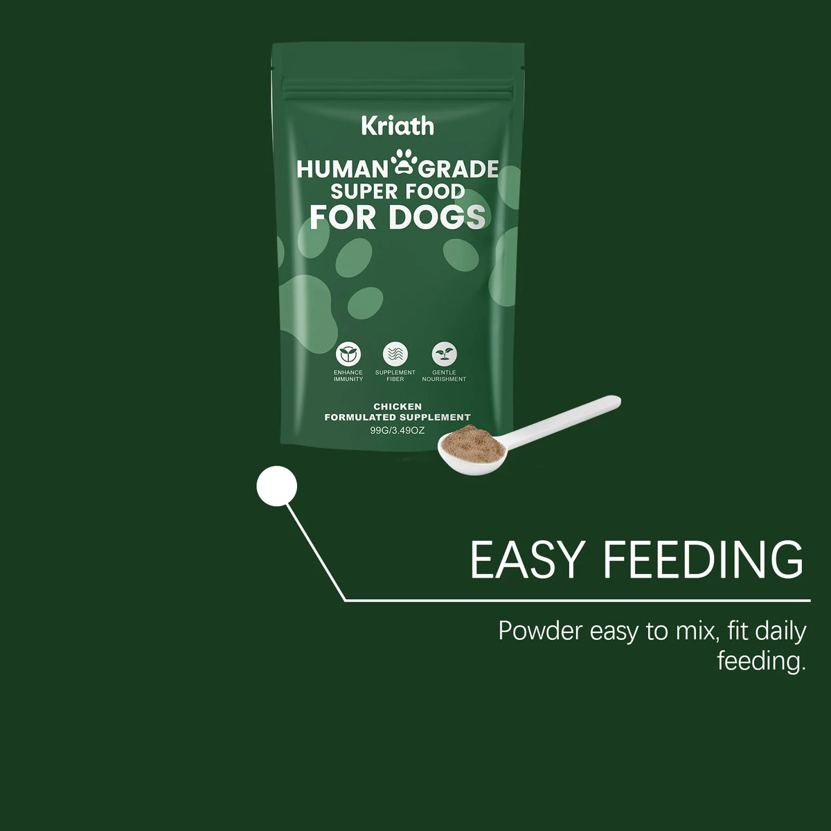 Dog Nutrition Powder, Digestive & Gut Health Support Supplement for Daily Wellness - Bond Well Supplies