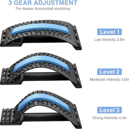 Lumbar Back Extensor, Spinal Stretching Support Device for Home Exercise & Back Care