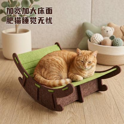 Integrated Pet Swing Chair, Cat Scratching Board & Comfortable Swing Bed for Indoor Cats - Bond Well Supplies