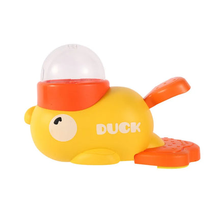 Interactive Yellow Duck Dog Puzzle Feeder, Slow Feeding Treat Dispenser Toy with Anti-Slip Bottom for Dogs, Puppies & Cats