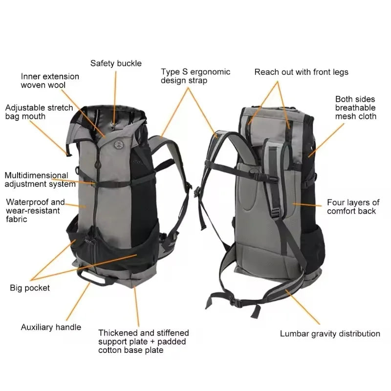 Multifunctional Pet Carrier Backpack, Breathable Mesh Dog Travel Bag for Hiking, Cycling & Outdoor Activities