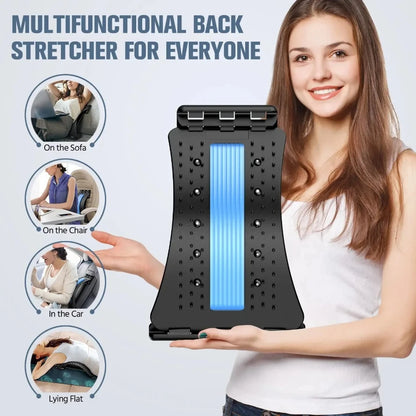 Lumbar Back Extensor, Spinal Stretching Support Device for Home Exercise & Back Care