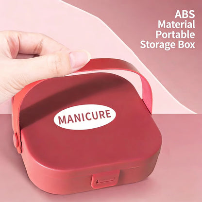 Professional Nail Grooming Kit, Stainless Steel Manicure Set with Portable Storage Box