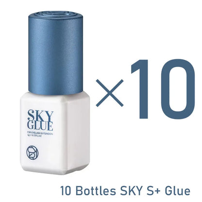 SKY Eyelash Extension Adhesive, 10 Bottles x 5ml, Black Lash Glue for Professional Makeup - Bond Well Supplies