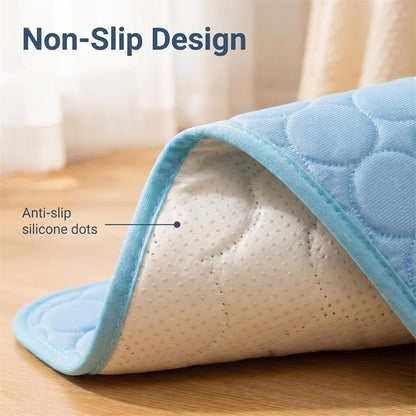 Summer Cooling Mat for Dogs and Cats, Reusable Pet Cooling Bed with Durable Fabric