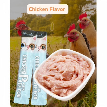 Cat Snack Sticks, 10.58oz Variety Pack with Chicken, Tuna, Rabbit & Salmon Flavors - Bond Well Supplies