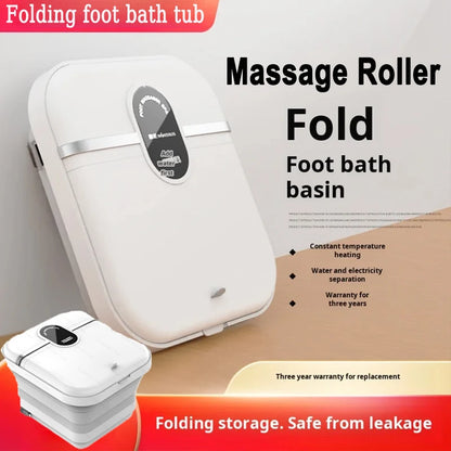 Foldable Electric Foot Bath Massager, Heated Foot Spa with Constant Temperature
