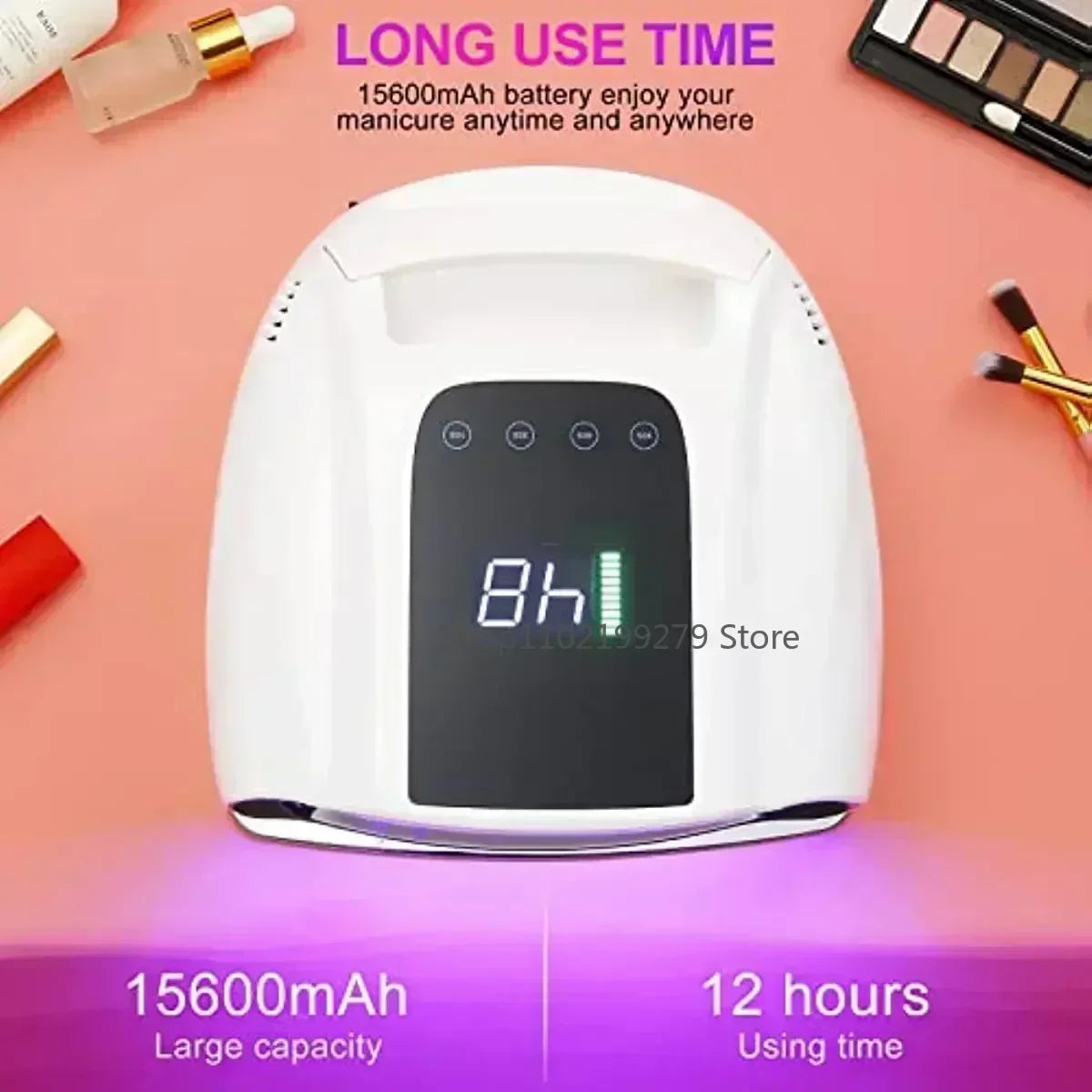 Cordless UV LED Nail Lamp, Rechargeable Gel Polish Curing Dryer with Large Capacity - Bond Well Supplies