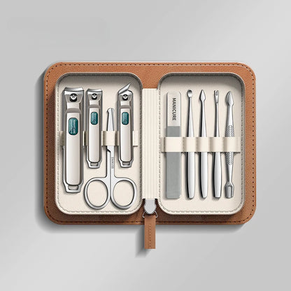 Anti-Splash Nail Clipper Set, 9/11-Piece German-Style Stainless Steel Manicure Kit - Bond Well Supplies